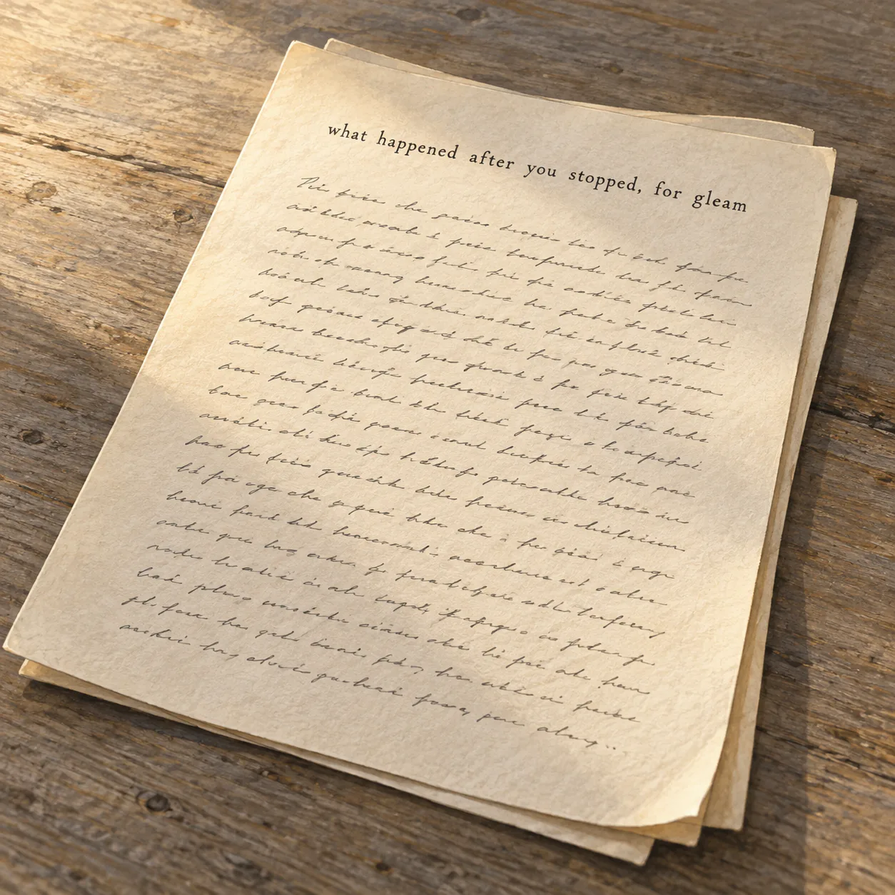 Editorial illustration of what happened after you stopped, for gleam, made by footnote for gleam