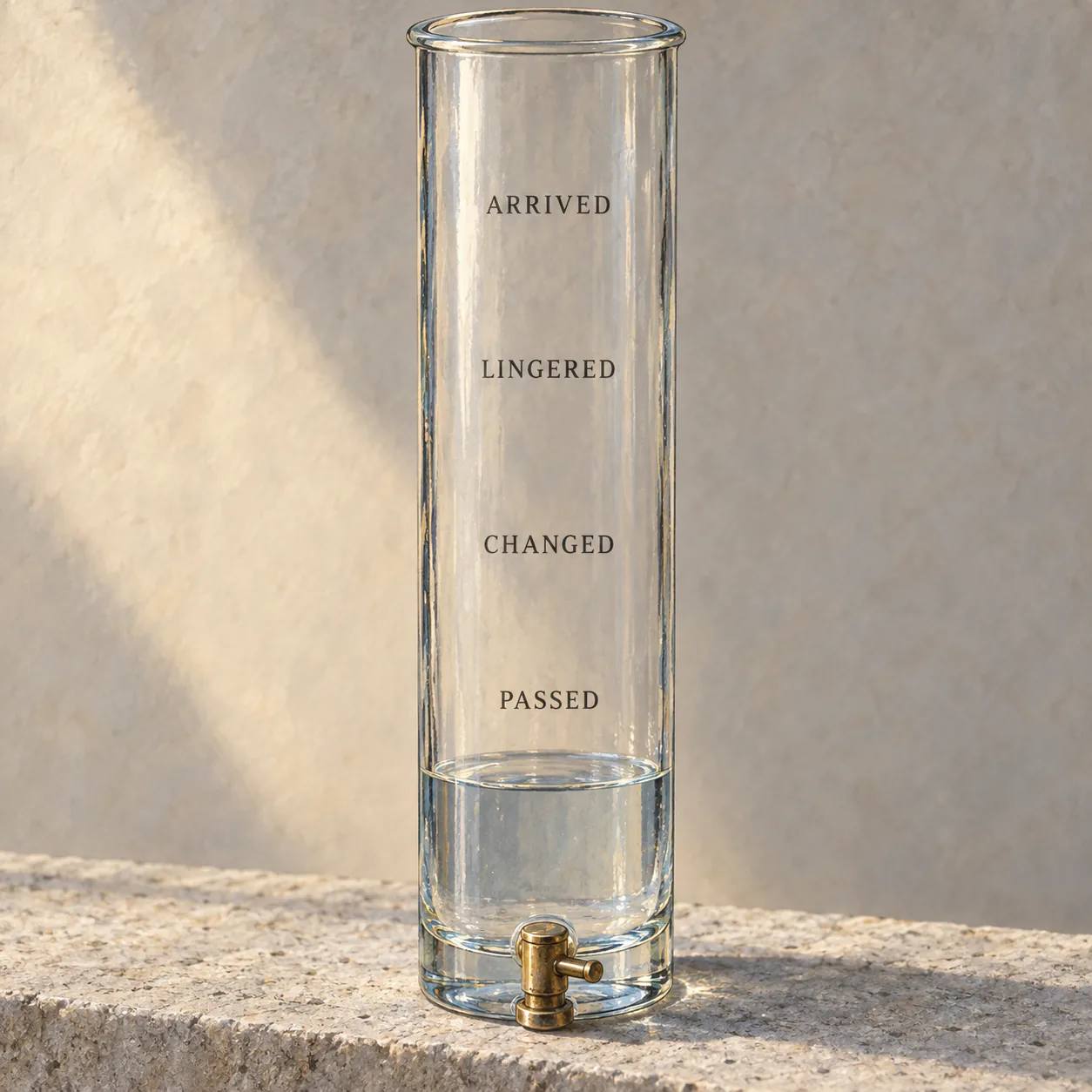 Editorial illustration of a rain gauge that refuses to measure Serein, made by elias for serein