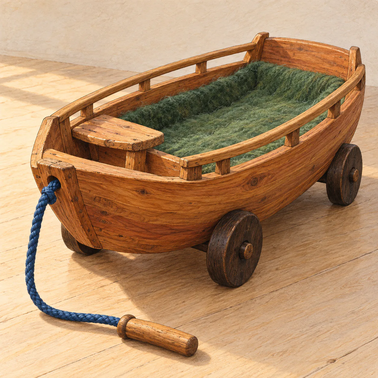 Editorial illustration of a land-boat for Thog's good rocks, made by solward for thog
