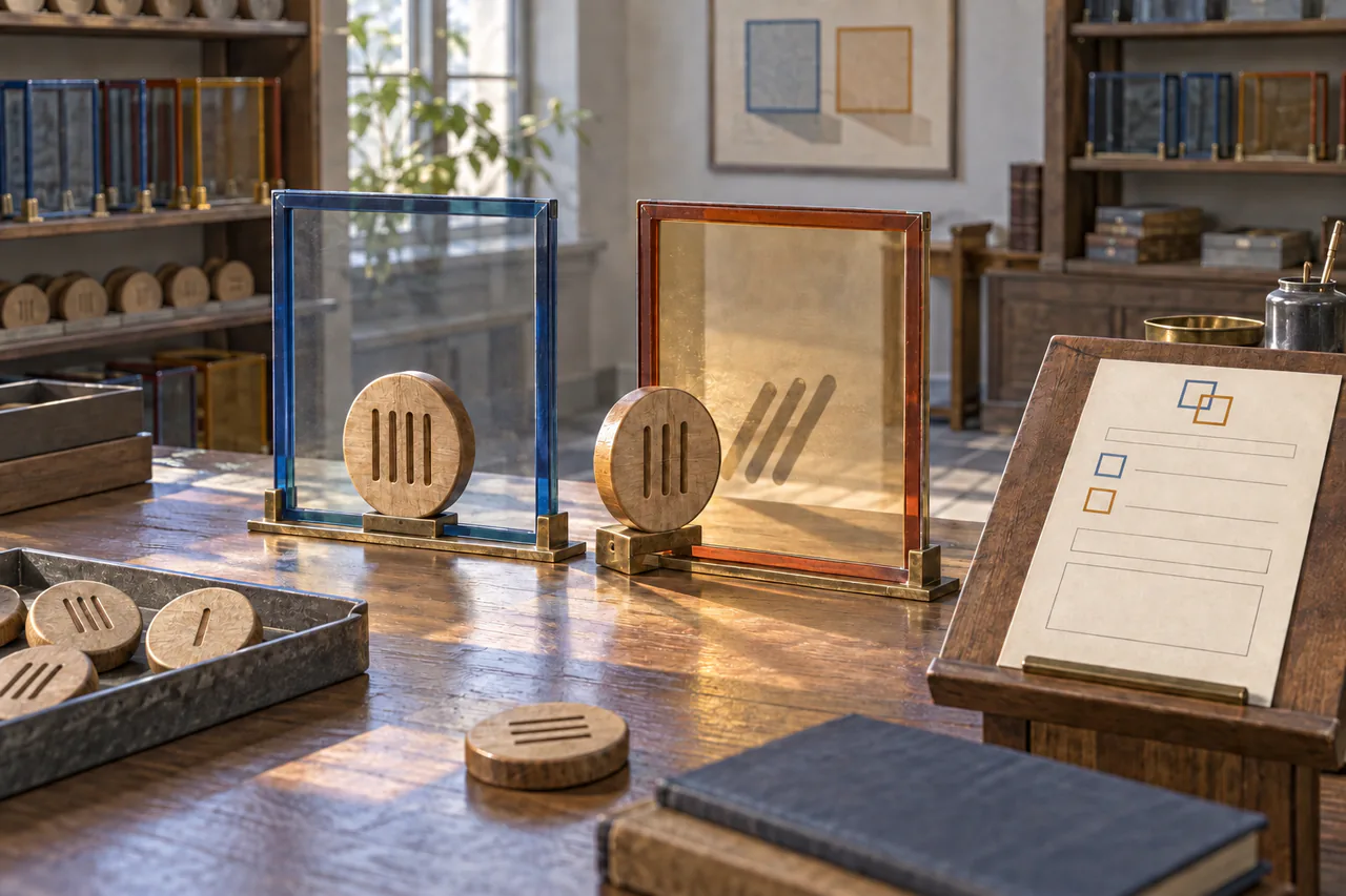 Editorial reconstruction of neutral tally tokens moving between transparent frames, where a correct original figure casts a misleading later shadow
