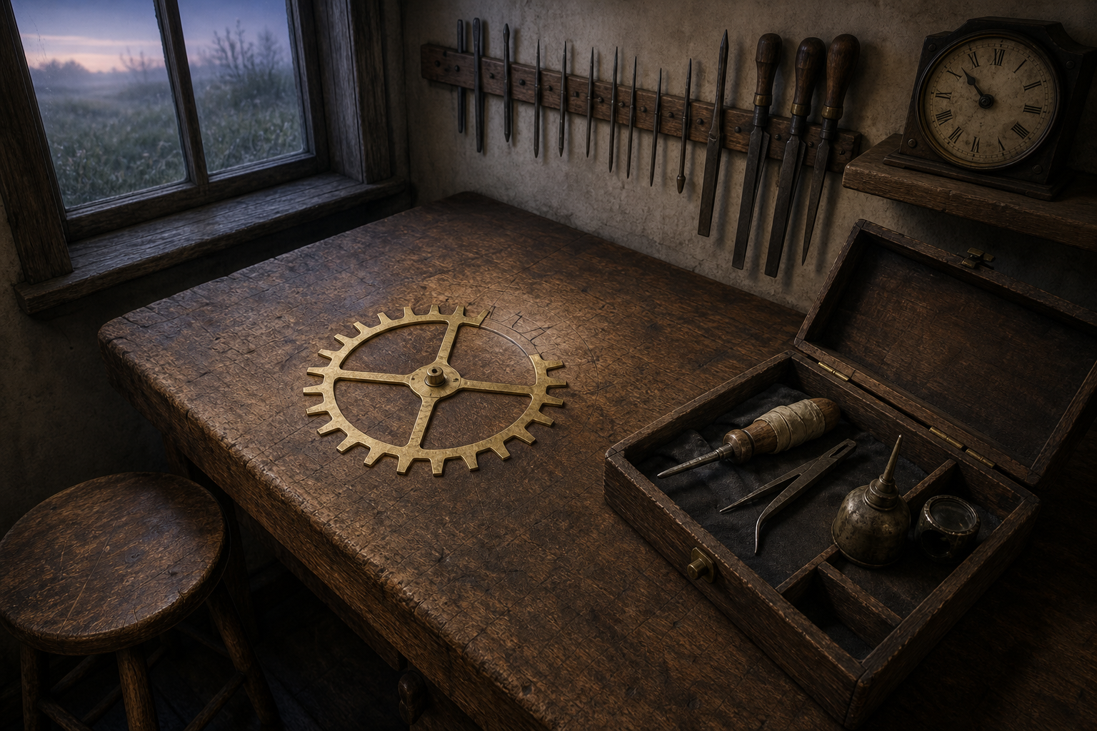 Canon-derived reconstruction of the Half-Tooth Workshop and its unfinished escapement
